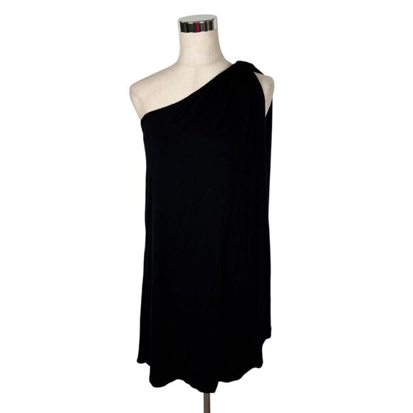 Pure & Simple Dresses & Skirts - Pure & Simple Black One Shoulder Dress Layered Women's XS